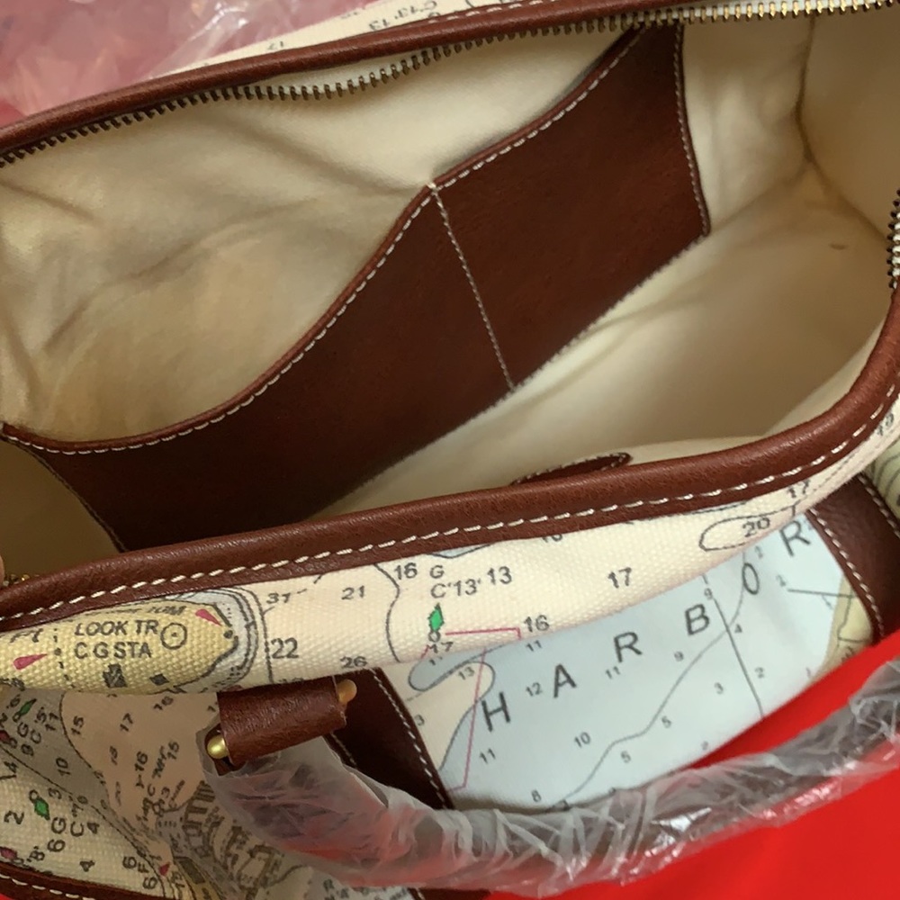 Nantucket Harbor Nautical Chart Purse from Murray’s Toggle Shop. NWT! - Picture 6 of 12